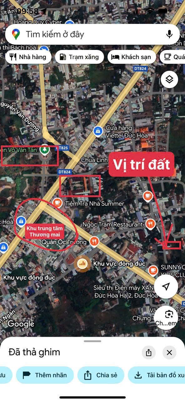 135m2 đất thổ hẻm khu phố 3, thị trấn Đức Hòa giá 1,55 tỷ 2