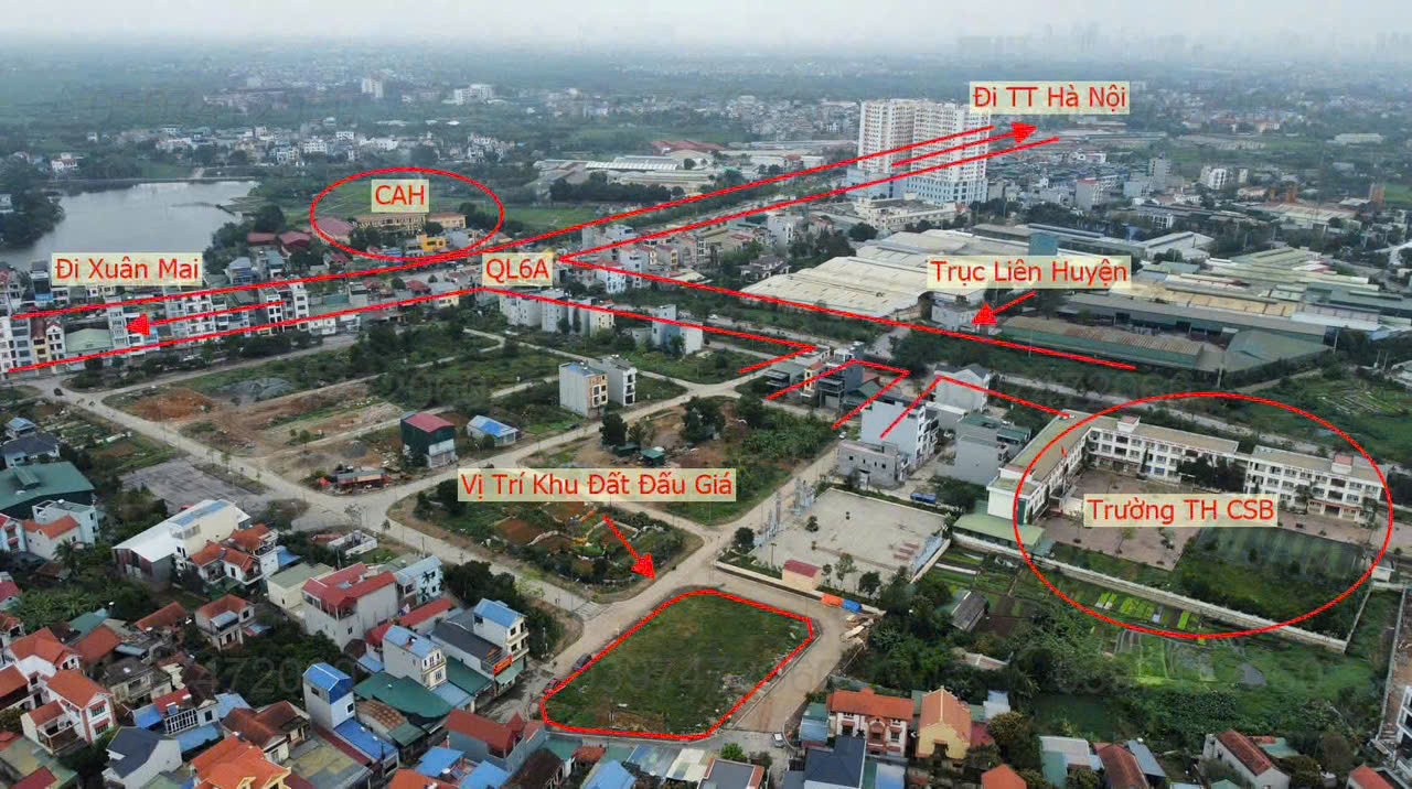 bán đất đấu giá chúc sơn chương mỹ 80m giá chúng thầu 86.496.000 đồng /m2 2