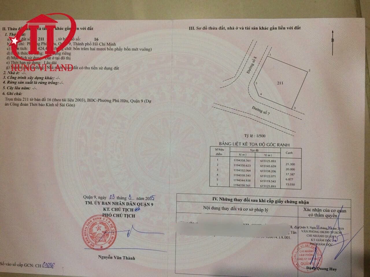 Cần bán Đất Phường Phú Hữu, Quận 9, Diện tích 424.4m², Giá 016.5 Tỷ