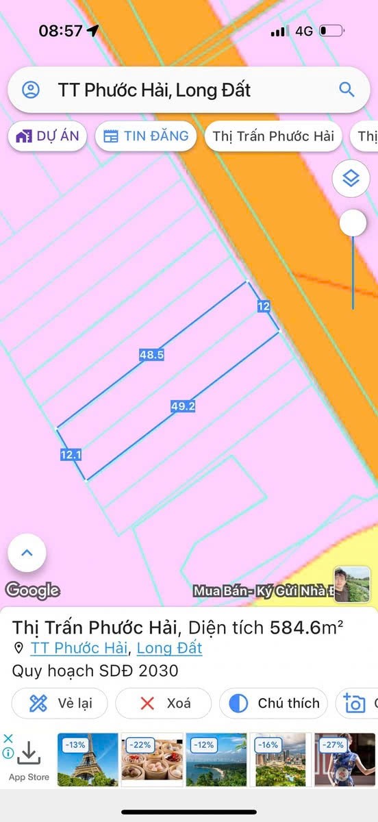 Cần bán Đất Đất Đỏ, Bà Rịa Vũng Tàu, Diện tích 600m², Giá 3.000.000 Triệu/m²
