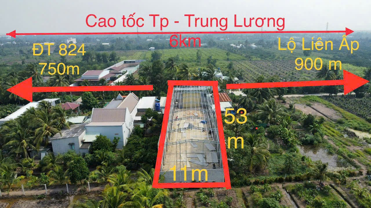 Nhà kho đường đan lộ ấp 8, xã Lương Hòa, Bến Lức, Long An dt 582 m2 giá 5 tỷ 5