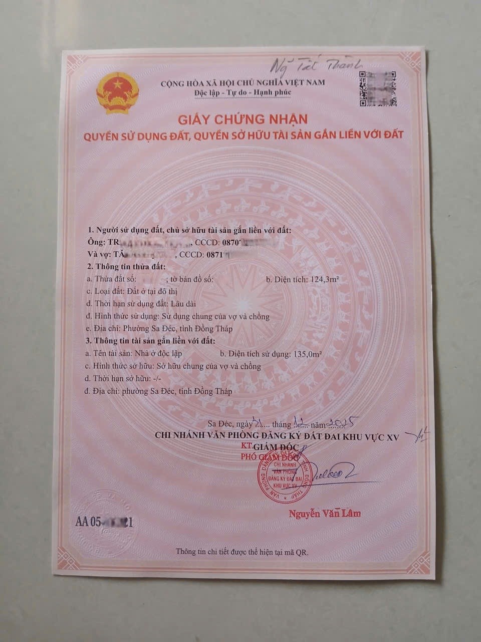 Bán nhà mặt phố Nguyễn Tất Thành, TP. Sa Đéc, Đồng Tháp. DT 124m2, 3PN. Sổ hồng. Giá 4.5 Tỷ. 4