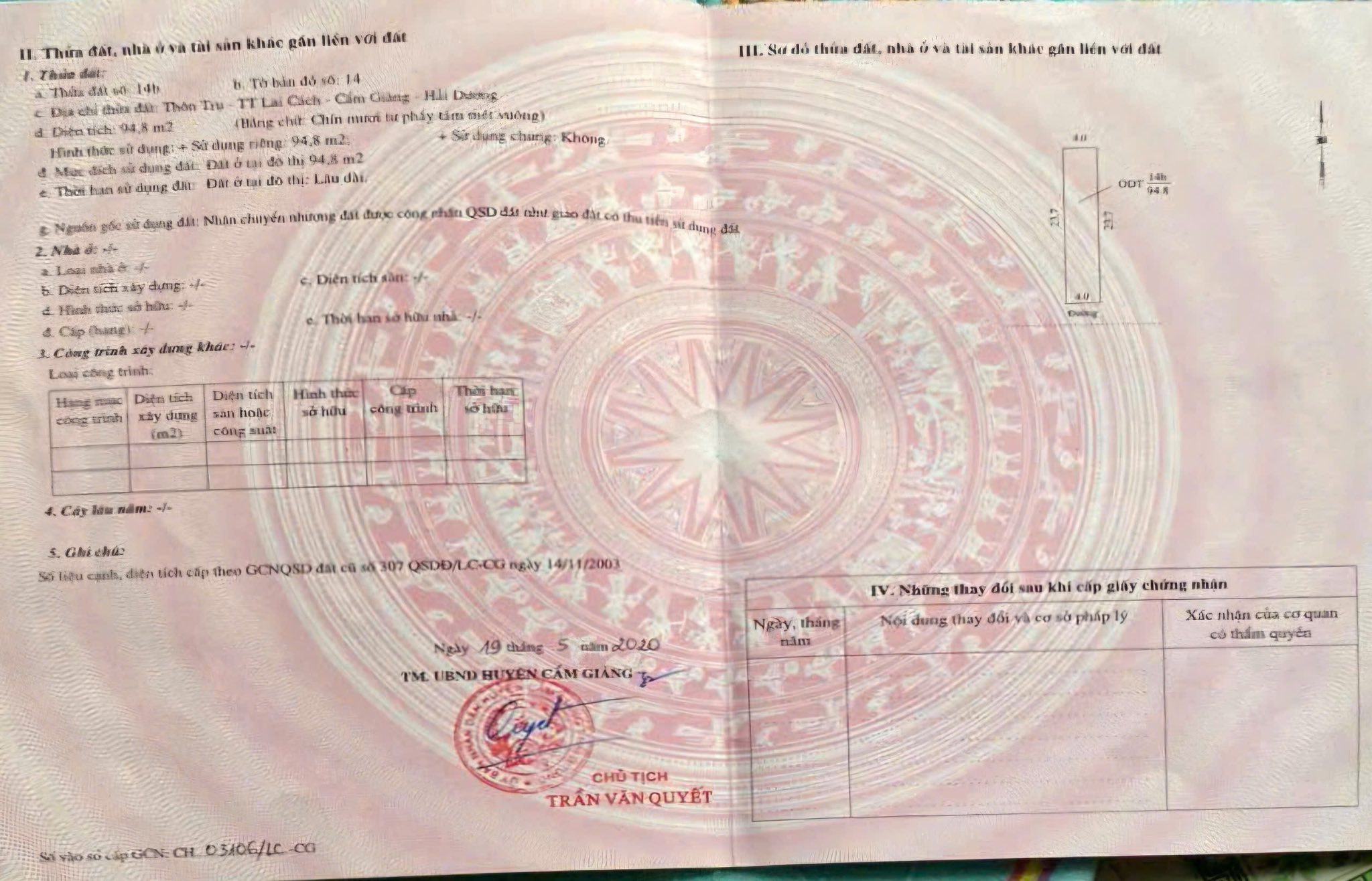 Đất nền Việt Hòa Hải Dương 94.8m2 hướng Nam sát QL5 giá chỉ 1.X tỷ 2
