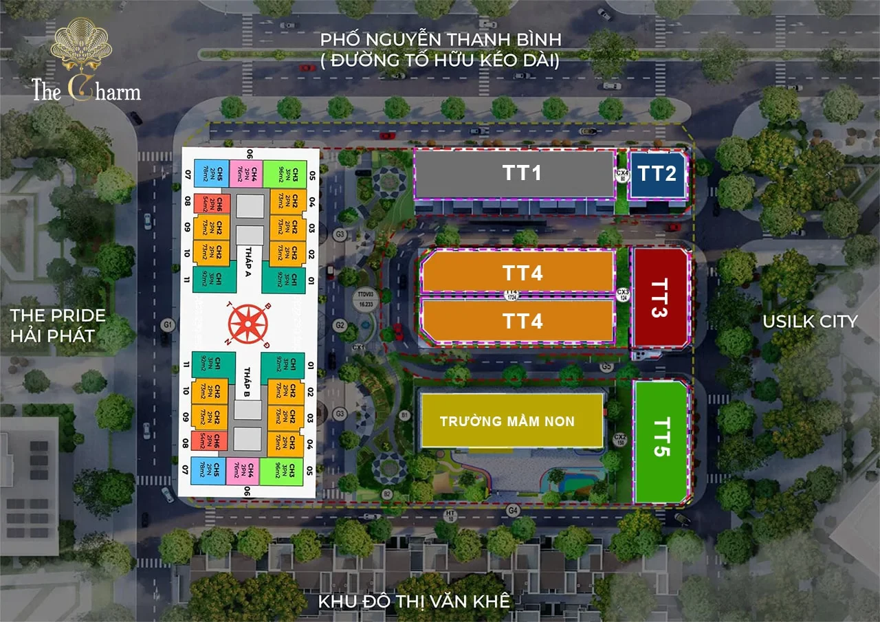 Cho thuê Văn phòng dự án The Charm An Hưng, Diện tích từ 200m²-, Giá Thương lượng 3