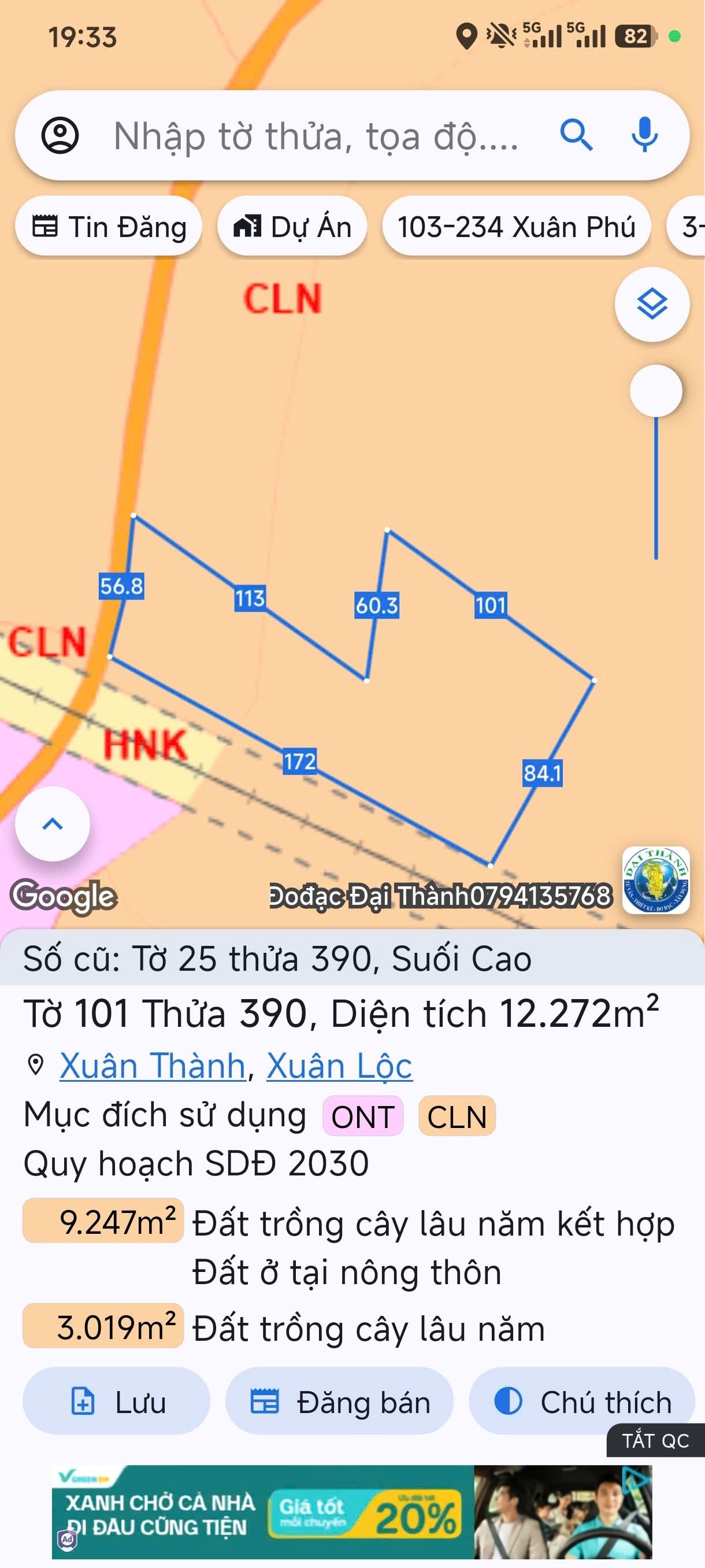 13,6 tỷ bán đất Xuân Lộc Đồng Nai 3