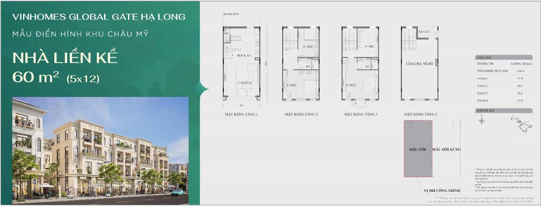 Cần bán Nhà mặt tiền dự án Vinhomes Hạ Long Xanh, Diện tích 60m², Giá 4.1 Tỷ 2