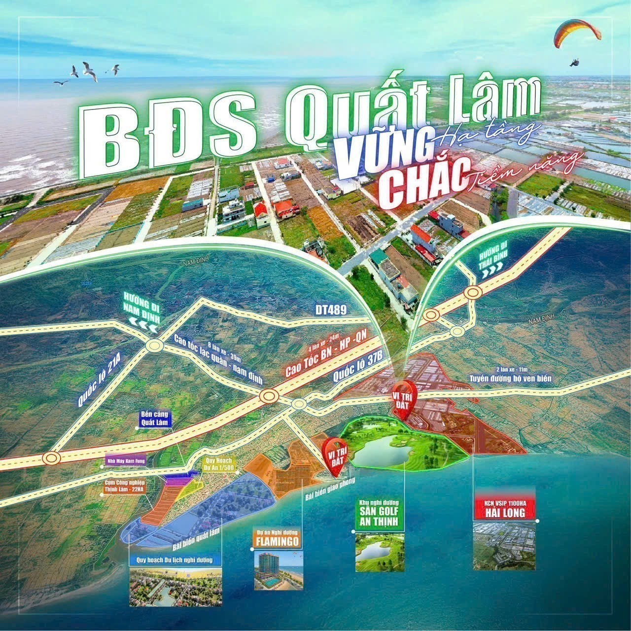 Bán đất Thịnh Long KKT Ninh Cơ mặt biển kinh doanh 110m2 MT9m chỉ 1,2 tỷ sdcc 2