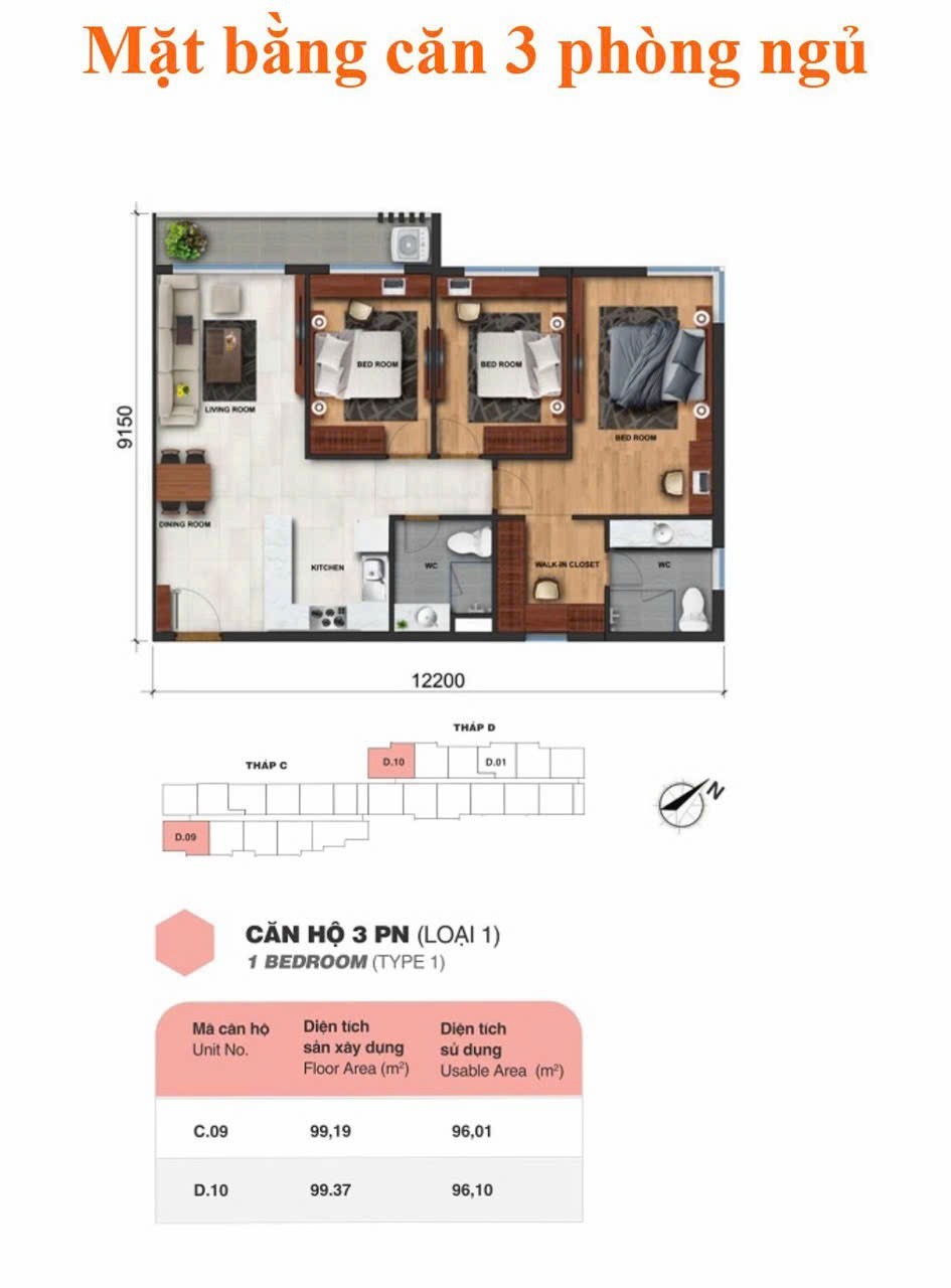 Cho thuê Căn hộ chung cư Quận 9, Hồ Chí Minh, Diện tích 100m², Giá 16 Triệu/tháng 8