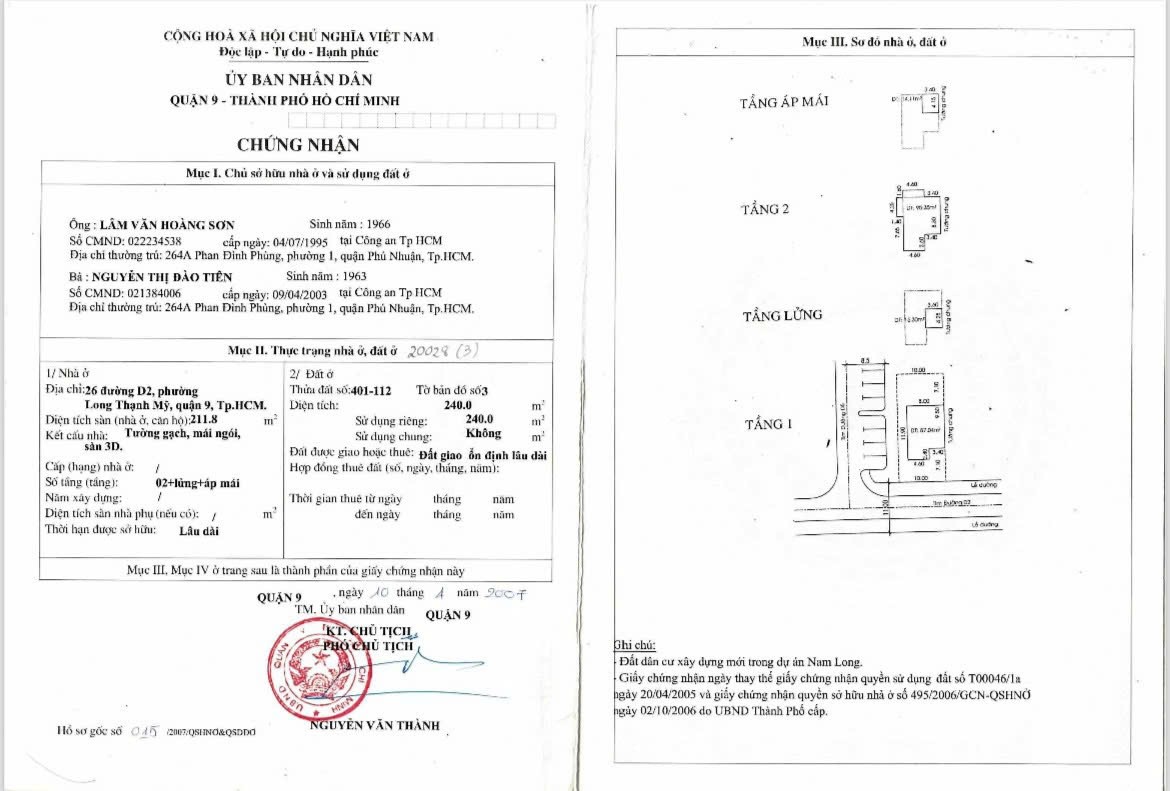 Cần bán Nhà mặt tiền Quận 9, Hồ Chí Minh, Diện tích 240m², Giá 18 Tỷ 12