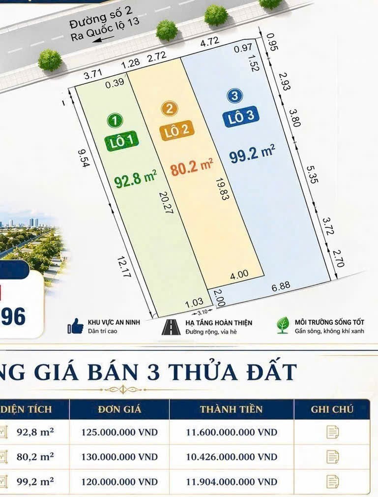 Cần bán Đất Phường Hiệp Bình Phước, Thủ Đức, Diện tích 92m², Giá 11.6 Tỷ 2
