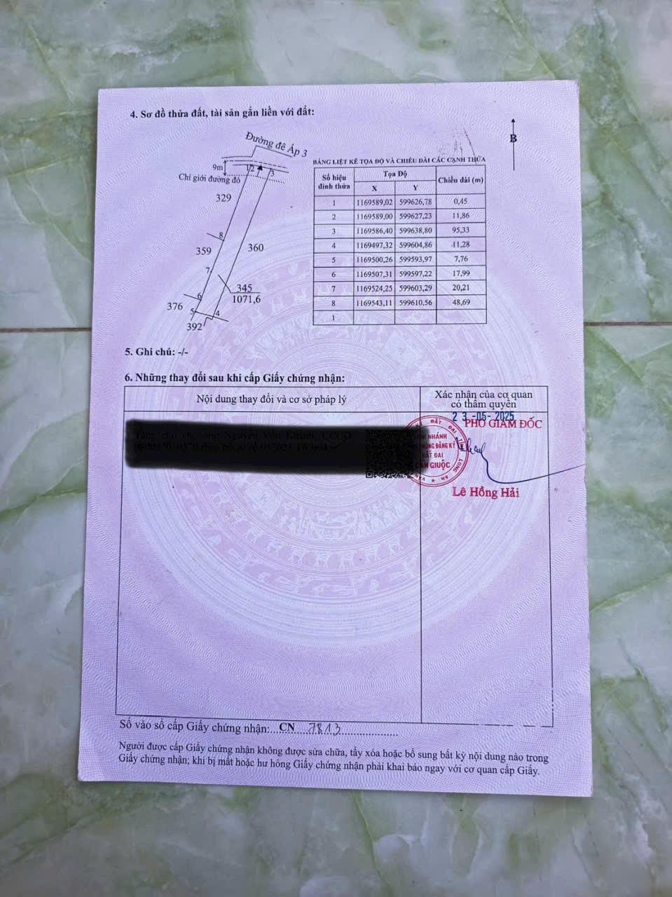 Bán đất lúa xã Long An, huyện Cần Giuộc dt 1071m2 giá 2,9 tỷ 6