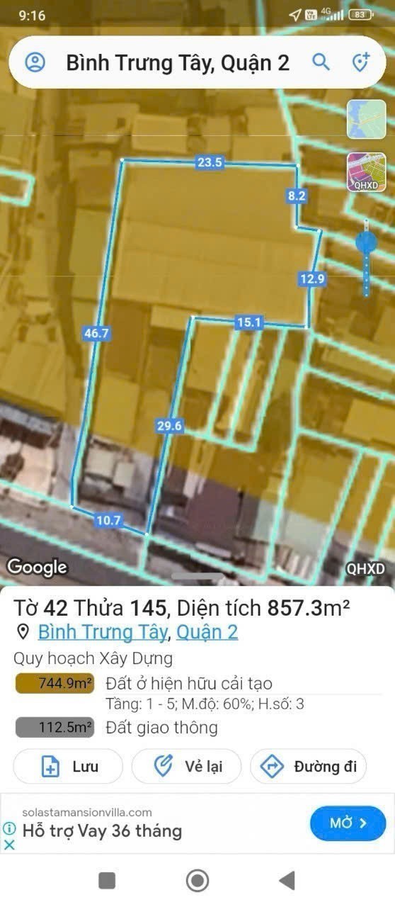Cần bán Đất Quận 2, Hồ Chí Minh, Diện tích 729m², Giá Thương lượng 2