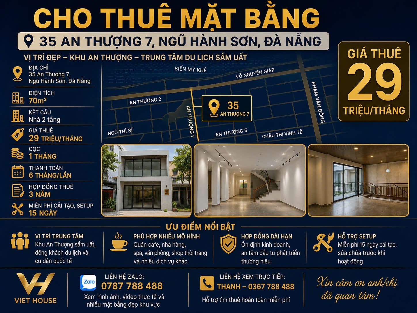 Cho thuê nhà đường an thượng 7 số 35 ngũ hành sơn đà nẵng nguyên căn 2 tầng chính chủ 5