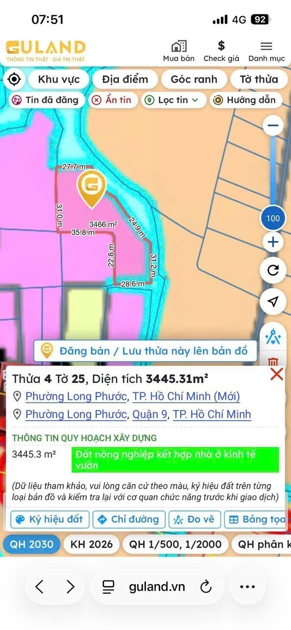 Cần bán Đất Phường Long Phước, Quận 9, Diện tích 3400m², Giá 38 Tỷ 5