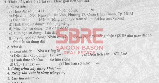 Cần bán Căn hộ chung cư Bình Thạnh, Hồ Chí Minh, Diện tích 162m², Giá 52 Tỷ 8