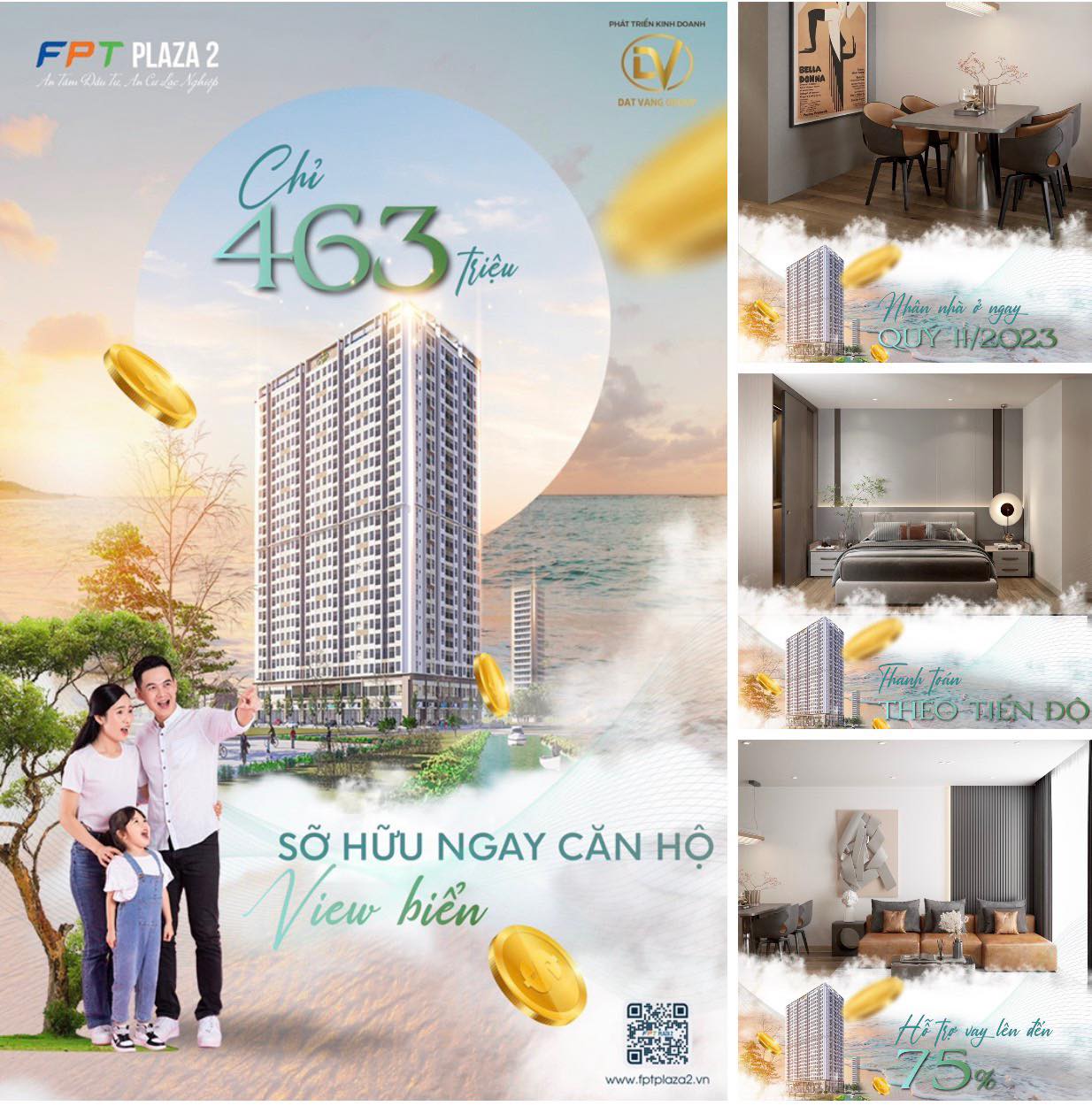 Cần bán Căn hộ chung cư dự án FPT City Đà Nẵng, Diện tích 84m², Giá 463.000.000 Triệu