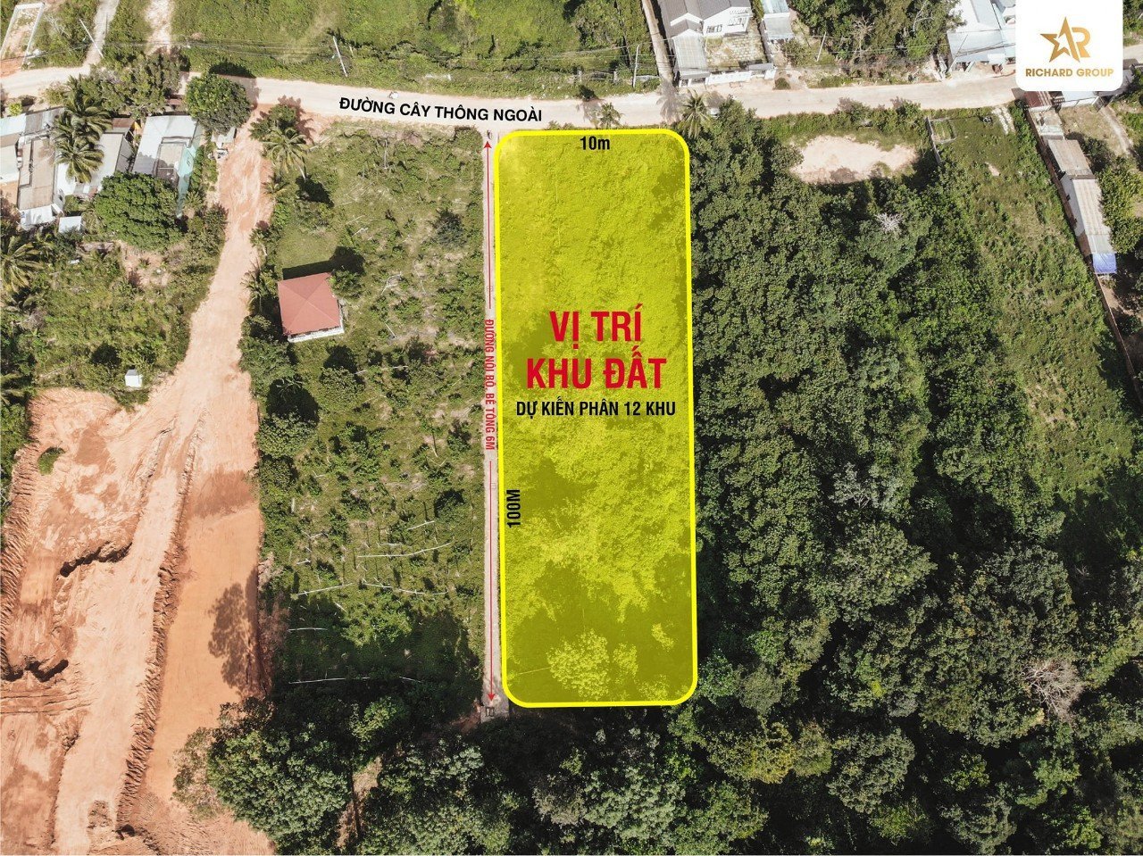 Sang nhanh đất mặt tiền đường Cây Thông Ngoài - Phú Quốc giá 12,5 triệu/m2 1