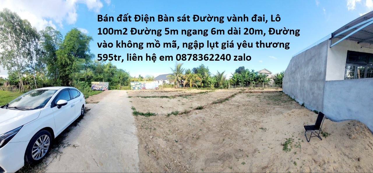 + Chính chủ bán mặt tiền đường chính khu, Điện Bàn-Điện tiến, 500m² tách 5 lô liền kề chỉ 590tr/lô sát trục DT610B vào 100m.