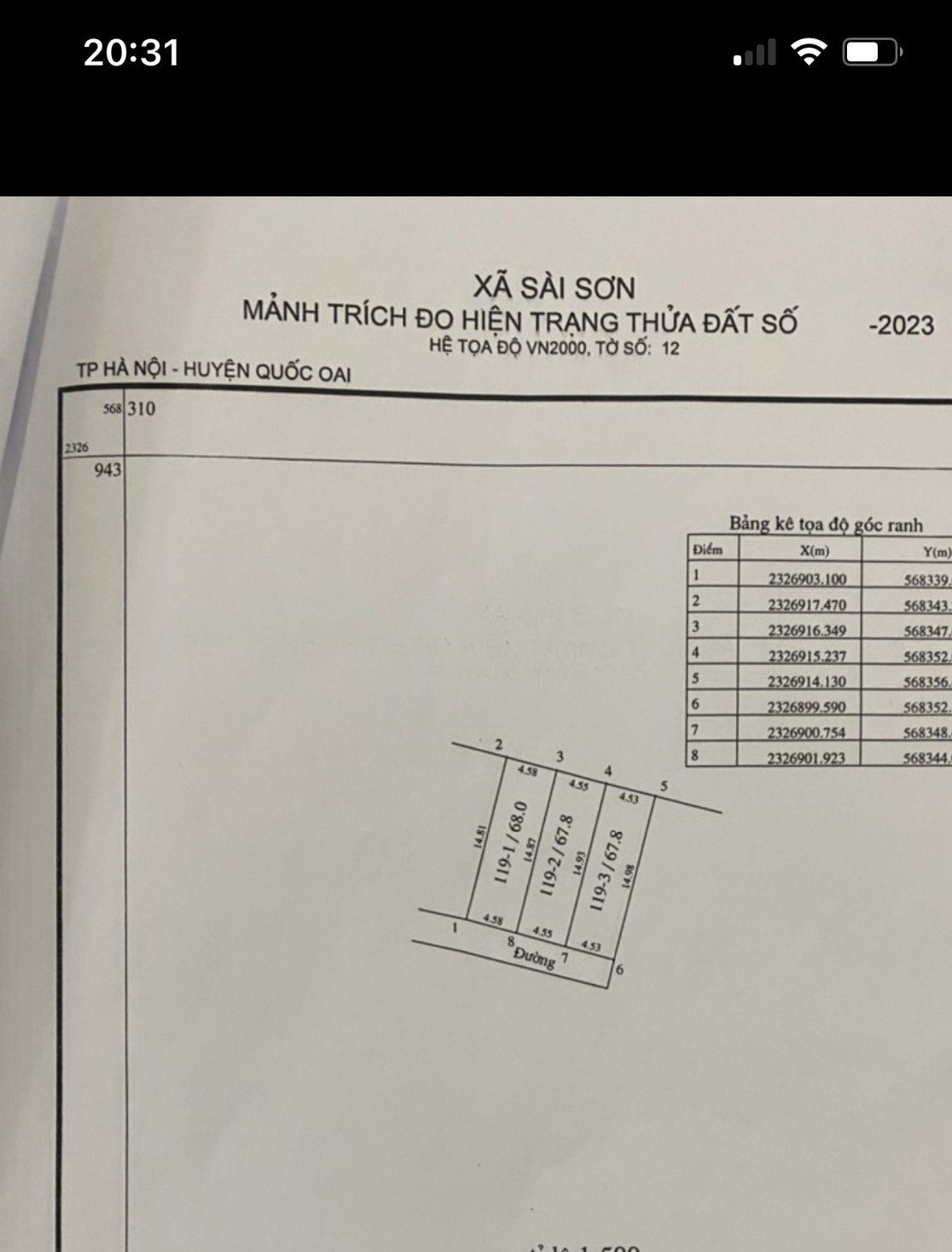 CHỉ 880tr sở hữu ngay ô đất Lộc Phát DT: 68m2 tại Sài Sơn, Quốc Oai. ô tô đỗ cửa 3
