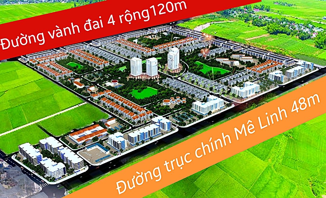 Em bán biệt thự HUD Mê Linh, Hà Nội mặt đường vành đai 4 mà giá chỉ 32tr/m2