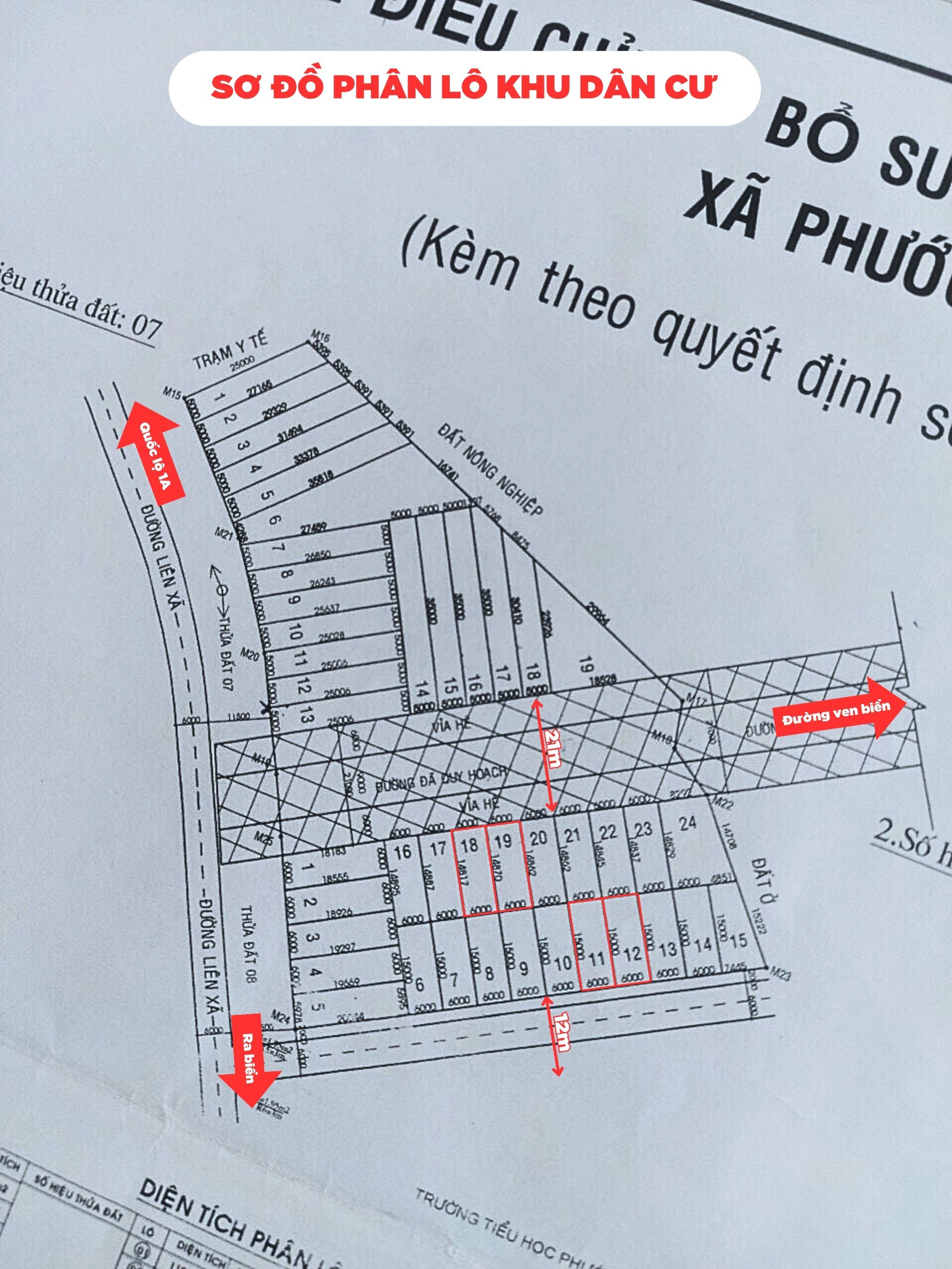 Cần bán Đất đường Quốc lộ 1A, Xã Phước Thể, Diện tích 900m², Giá Thương lượng