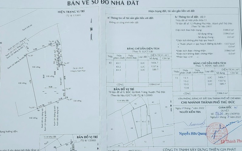 Cần bán Đất Phường Phú Hữu, Quận 9, Diện tích 3400m², Giá 69 Tỷ 1