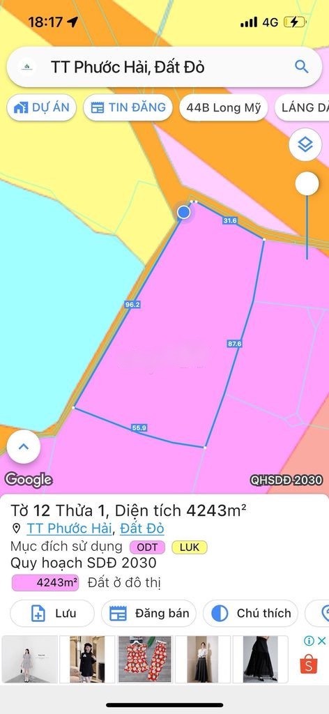 Cần bán Đất Đất Đỏ, Bà Rịa Vũng Tàu, Diện tích 4243m², Giá Thương lượng 2