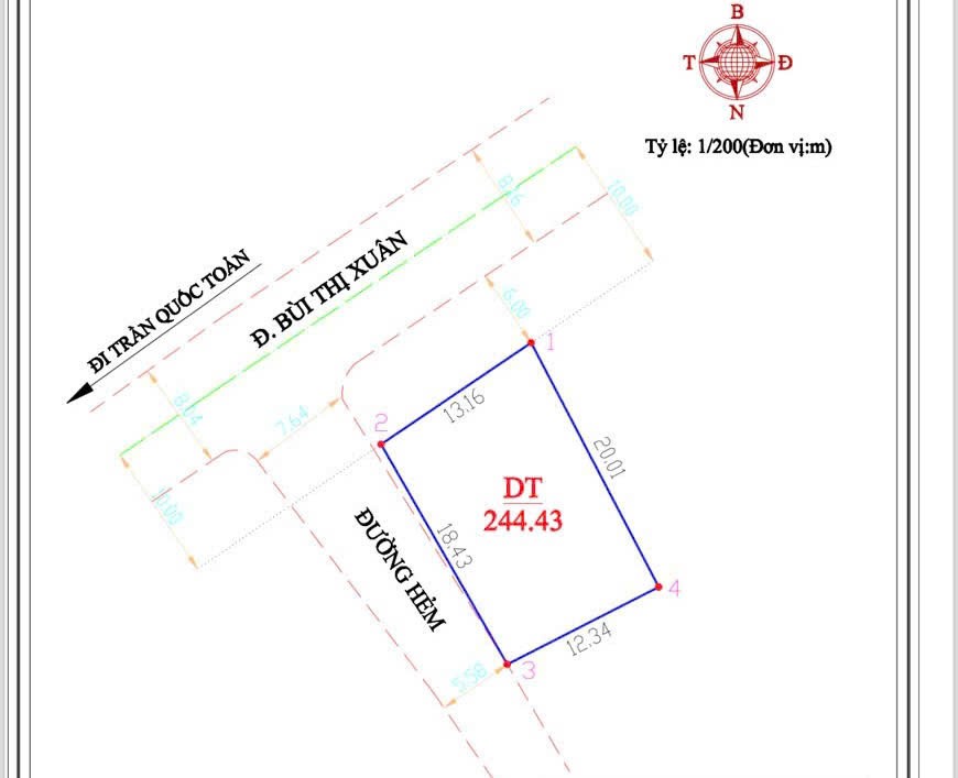 Chính Chủ Bán Nhà Phố Căn Góc 2 Mặt Tiền 14Bis Bùi Thị Xuân, Phường 2, Thành Phố Đà Lạt, Lâm Đồng.