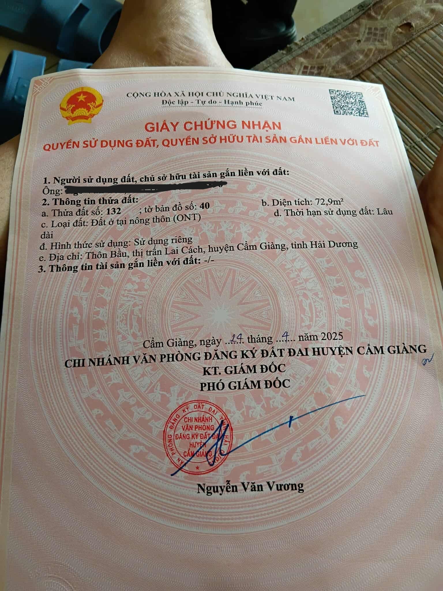 Bán đất Thôn Bầu Lai Cách view hồ, gần sát trường học, giá chỉ 1.x ty 2