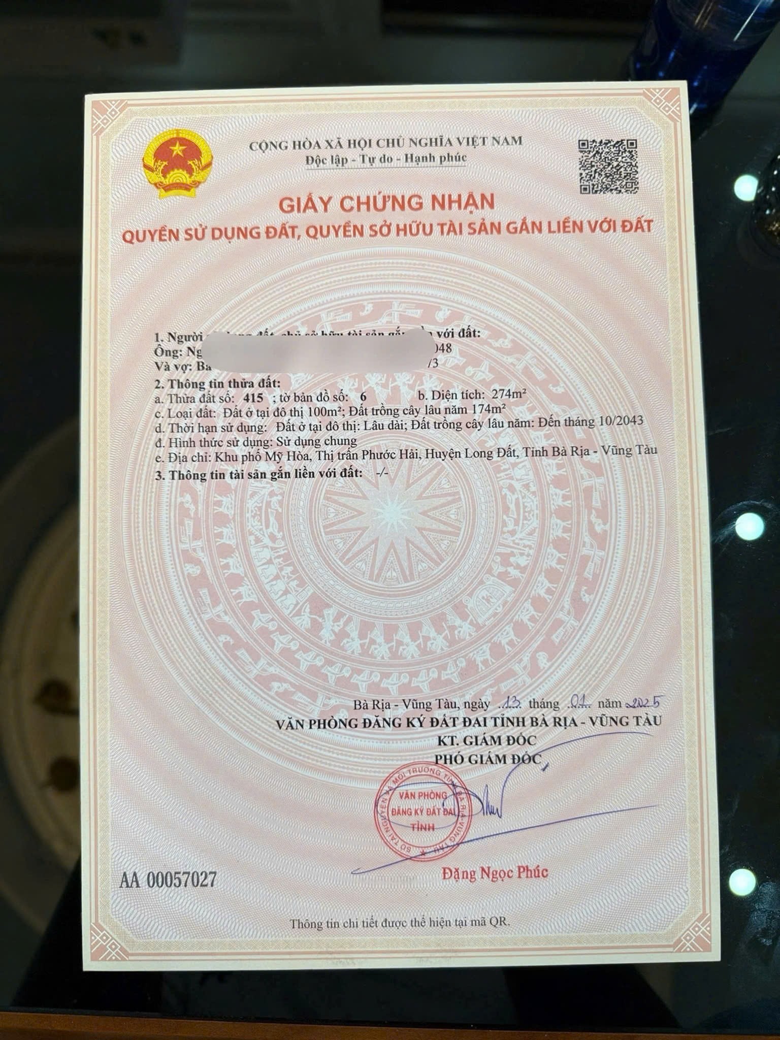 Cần bán Đất Đất Đỏ, Bà Rịa Vũng Tàu, Diện tích 274m², Giá 5.000.000 Triệu/m² 2