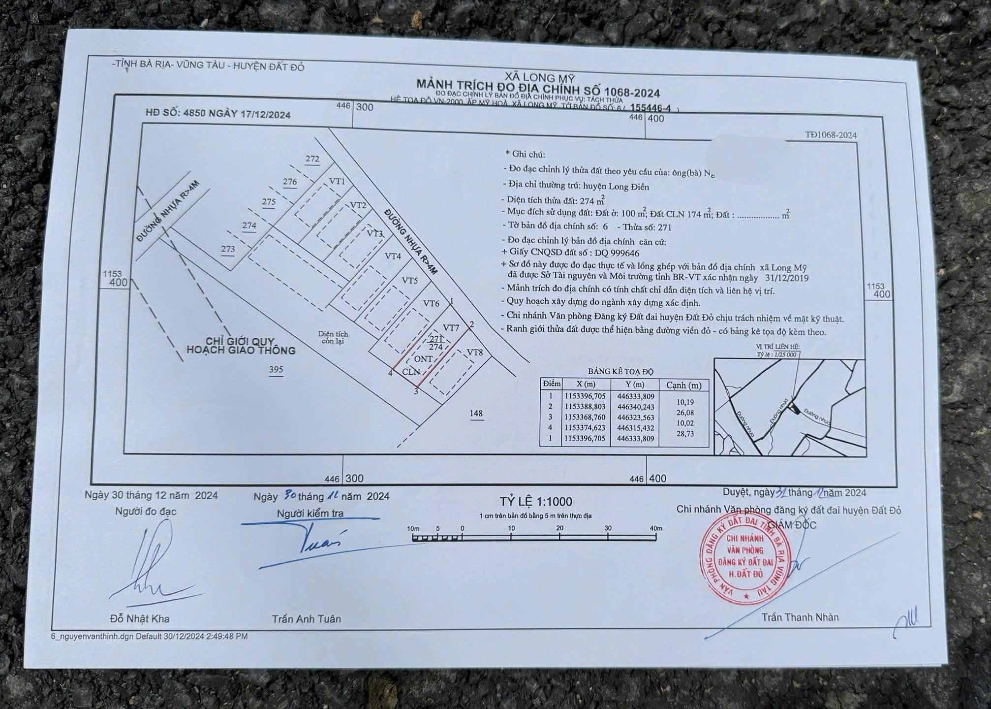 Cần bán Đất Đất Đỏ, Bà Rịa Vũng Tàu, Diện tích 274m², Giá 5.000.000 Triệu/m² 3