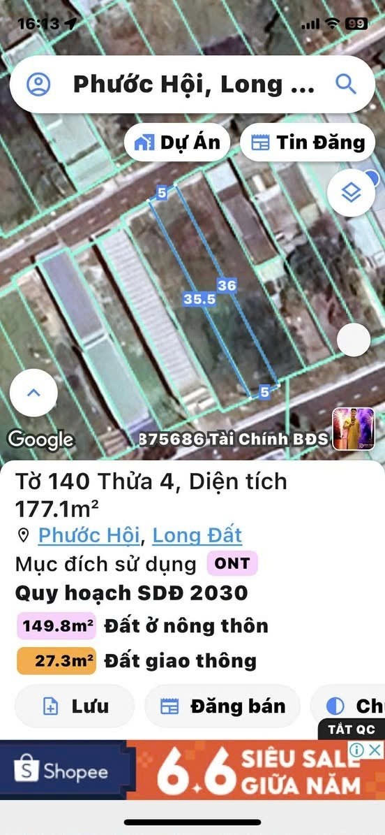Cần bán Đất Xã Lộc An, Đất Đỏ, Diện tích 177m², Giá Thương lượng 2