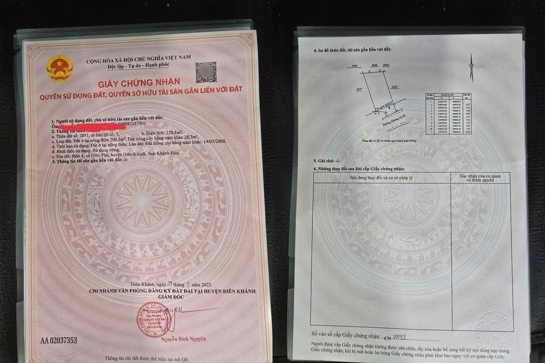 Bán đất mặt tiền Hương Lộ 45 - Diên Phú giá rẻ gần Cầu Voi 8
