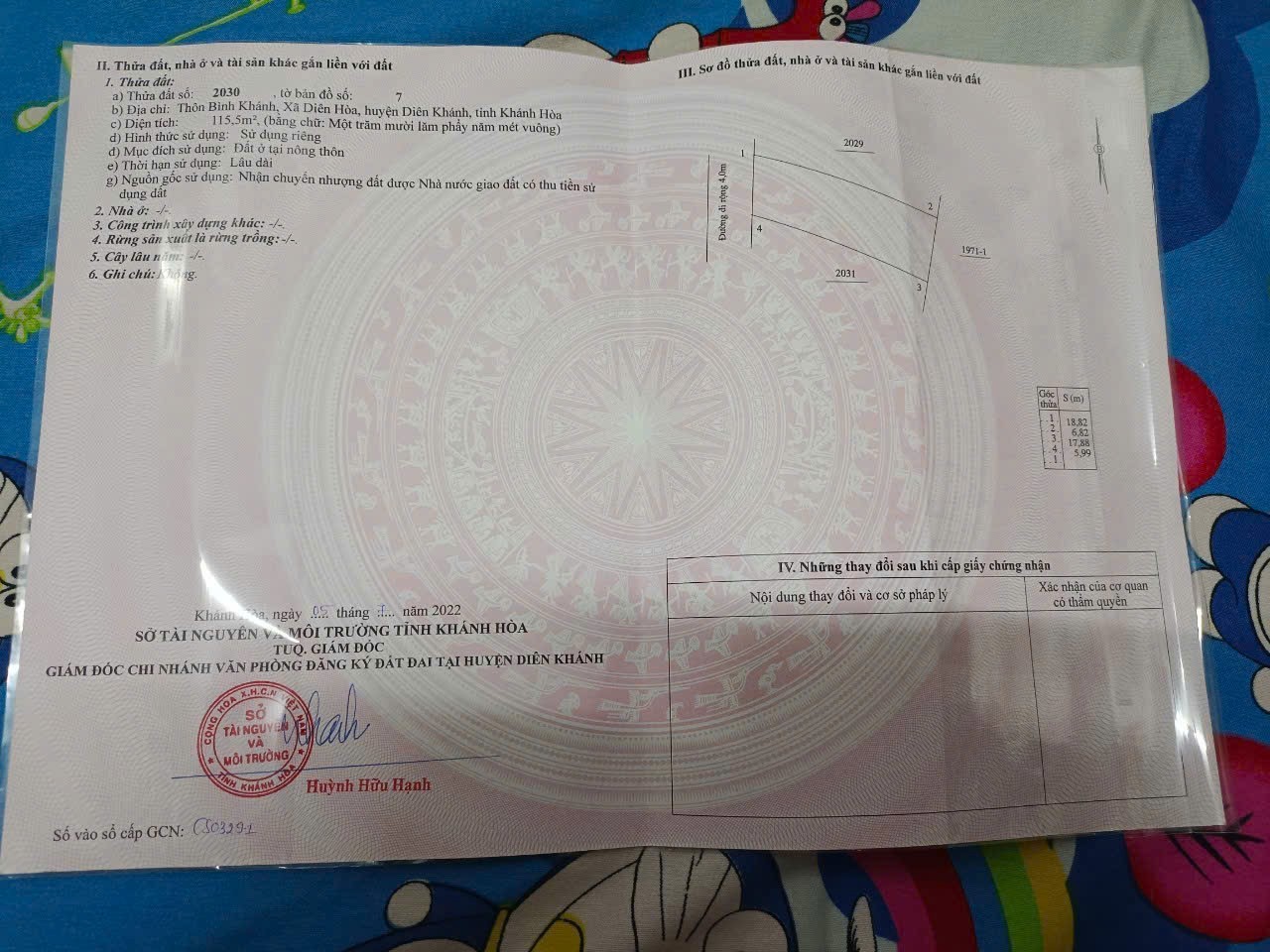 Bán đất Diên Hoà thôn Bình Khánh full thổ cư ngay trung tâm hành chính xã 8