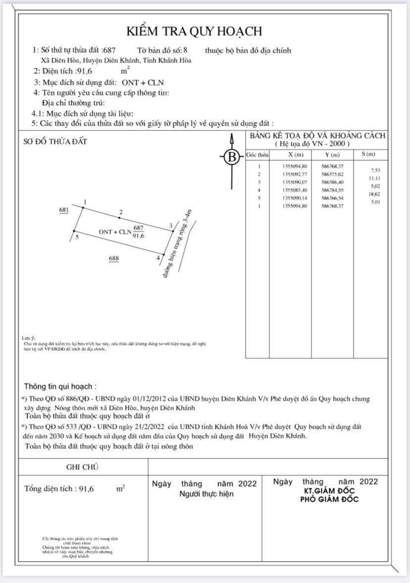 Bán đất Diên Hoà thôn Bình Khánh ngay trung tâm khu dân cư 6