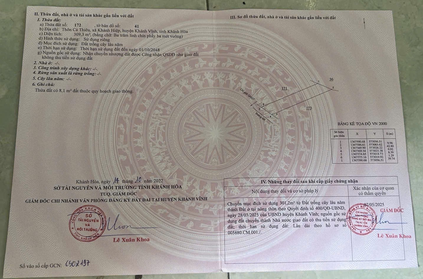 Bán đất Khánh Hiệp giá rẻ mặt đường bê tông oto tới nơi - sẵn thổ cư xây nhà hoặc đầu tư 6