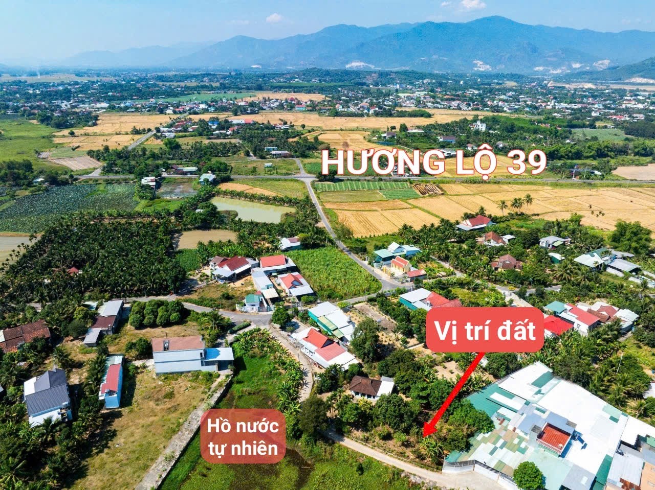 Bán đất Diên Phước View hồ mát mẻ đường thông gần Hương Lộ 39