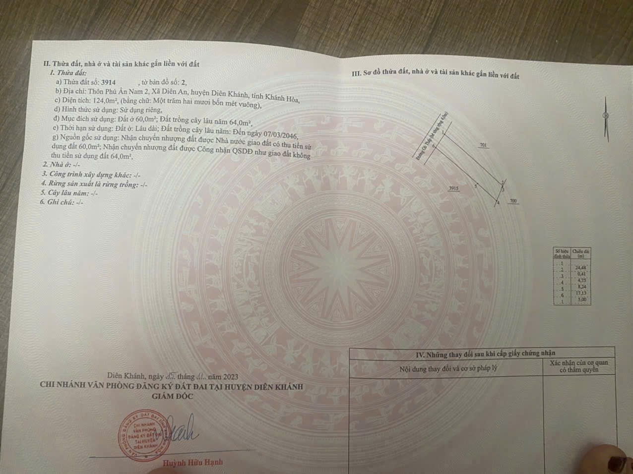 Bán đất Diên An - Phú Ân Nam 2 mặt đường Gò Thập cách 23/10 đúng 50m 9