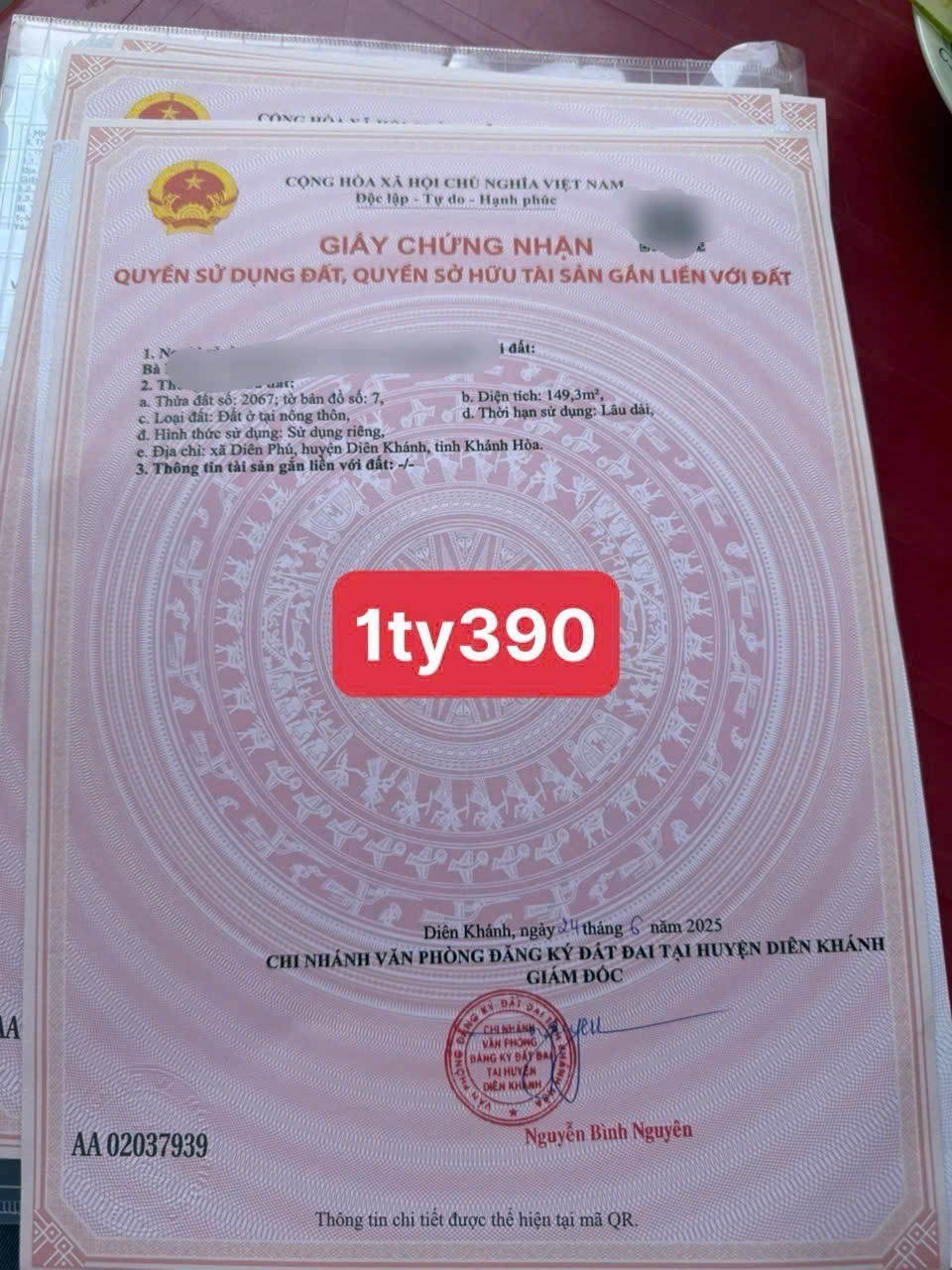 Bán đất Mương Thảo Bán đất Diên Phú full thổ cư mặt tiền đường Mương Thảo - sát bên Hương Lộ 45 4