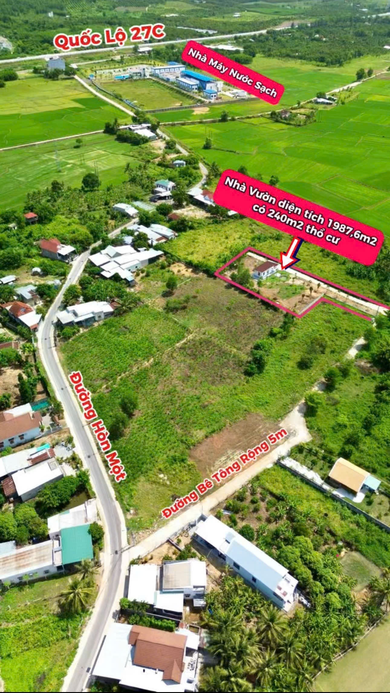 Bán nhà vườn Diên Thọ thôn Lễ Thạnh gần Tỉnh Lộ 2 - có thổ cư điện nước đầy đủ dân cư đông 9