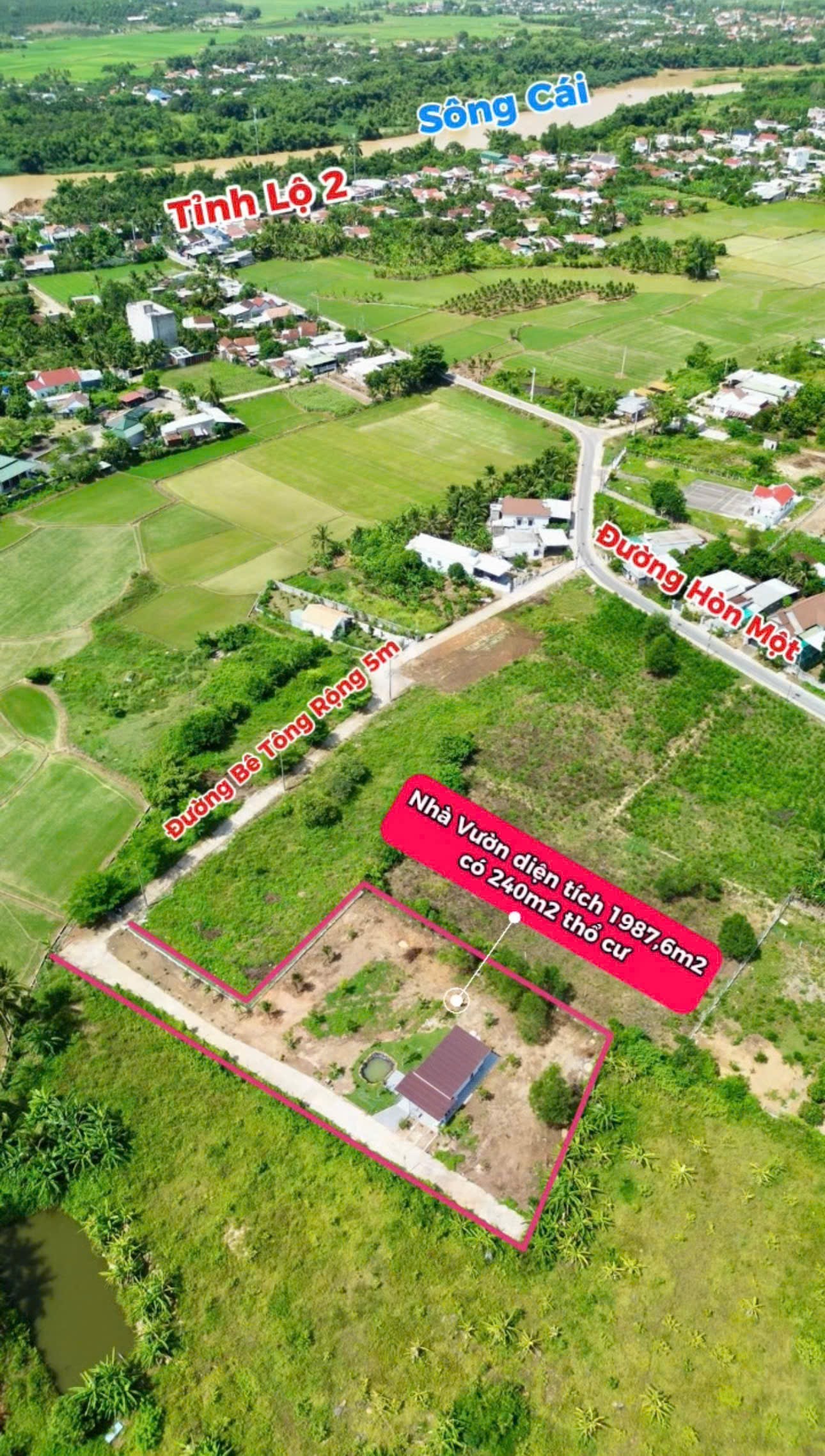 Bán nhà vườn Diên Thọ thôn Lễ Thạnh gần Tỉnh Lộ 2 - có thổ cư điện nước đầy đủ dân cư đông 10