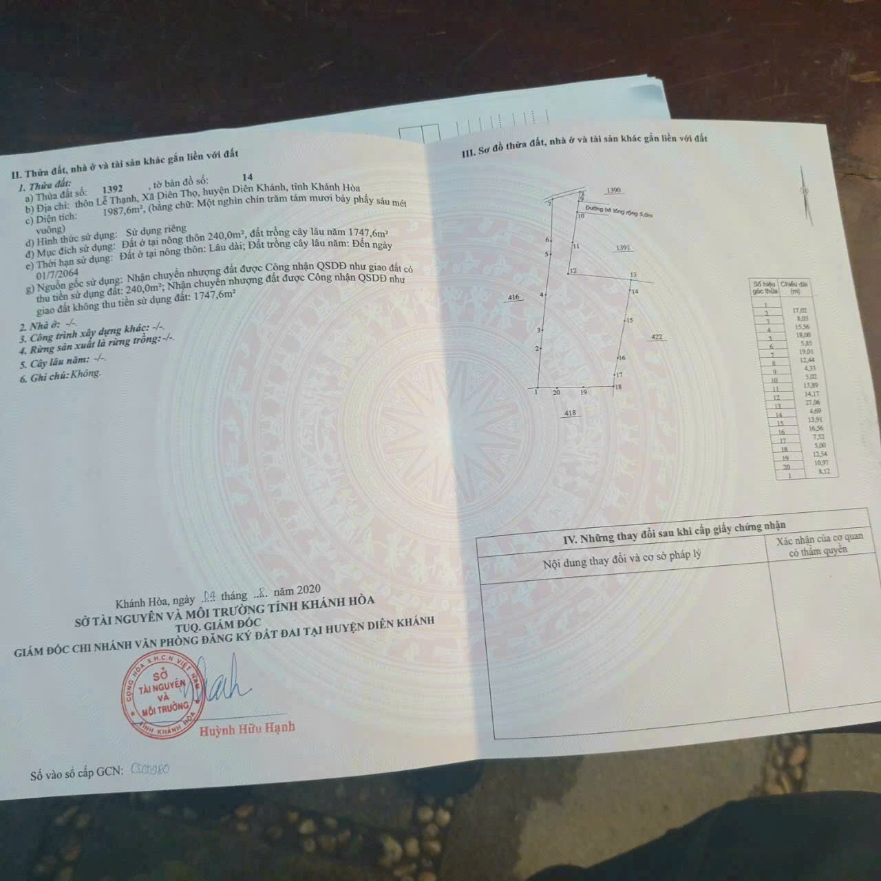 Bán nhà vườn Diên Thọ thôn Lễ Thạnh gần Tỉnh Lộ 2 - có thổ cư điện nước đầy đủ dân cư đông 11