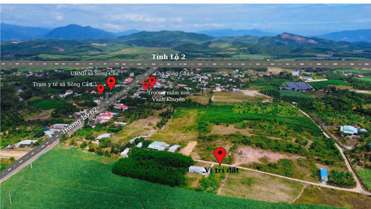 Bán đất Sông Cầu giá rẻ ngay trung tâm hành chính xã đường thông 4