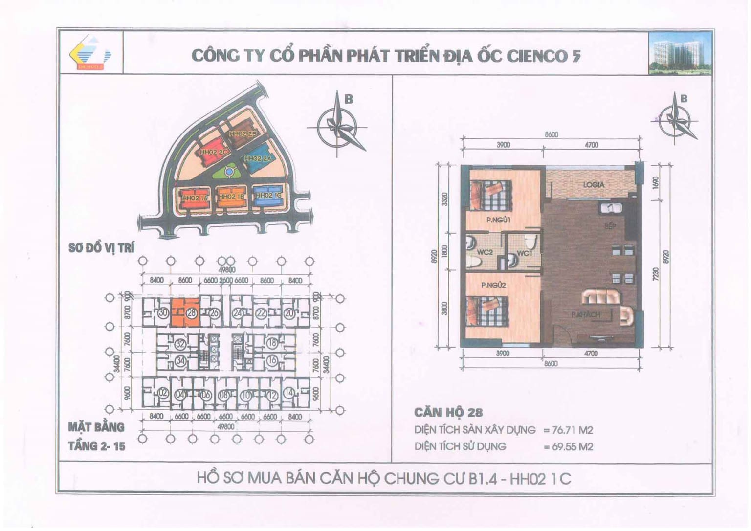 Cần bán Căn hộ chung cư đường 21, Phường Kiến Hưng, Diện tích 77m², Giá 2.62 Tỷ