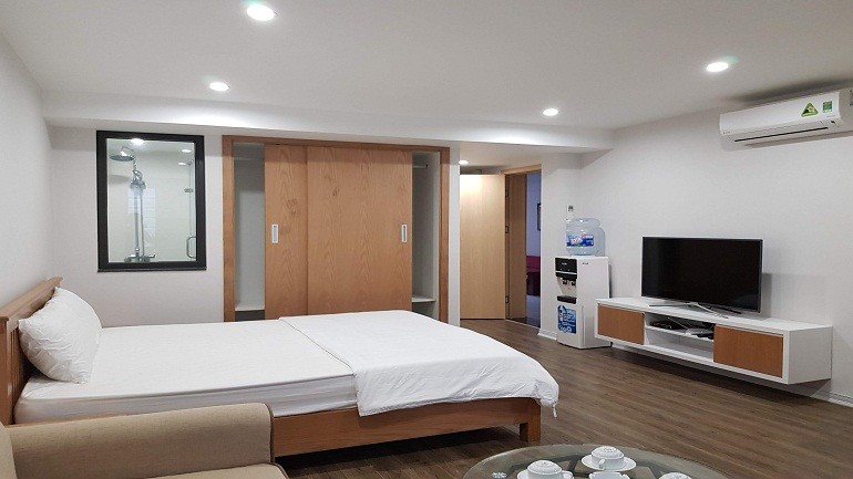 Cho thuê căn hộ dịch vụ tại Tô Ngọc Vân, Tây Hồ, 40m2, 1PN, đầy đủ nội thất đẹp hiện đại 8