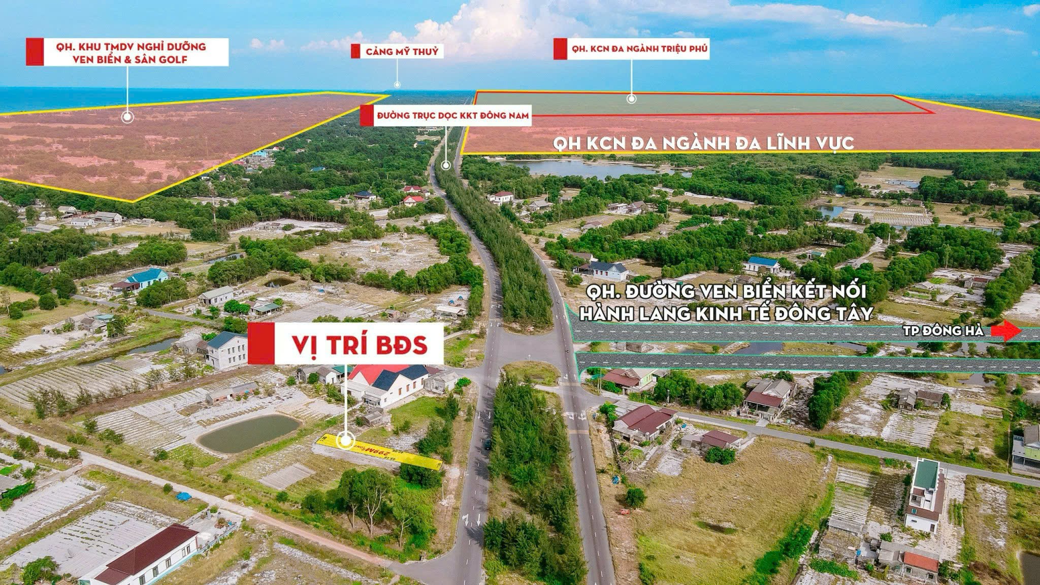 Bán lô đất bám mặt trục huyết mạch KKT Đông Nam Quảng Trị. Sát nút giao đường ven biển