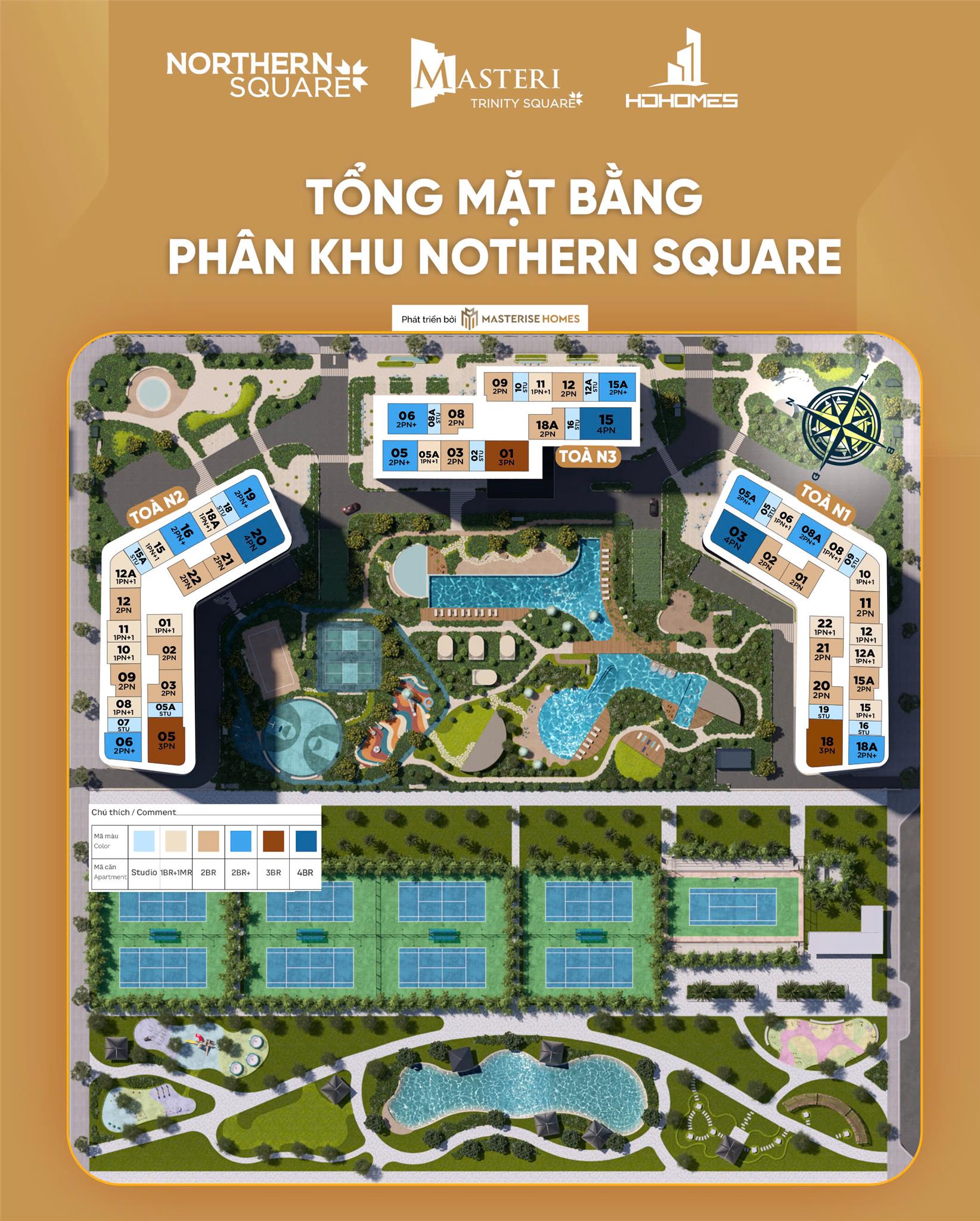 BÁN CĂN HỘ 2PN TẤNG TRUNG TẠI MASTERI TRINITY SQUARE - VINHOMES OCEAN PARK 2.