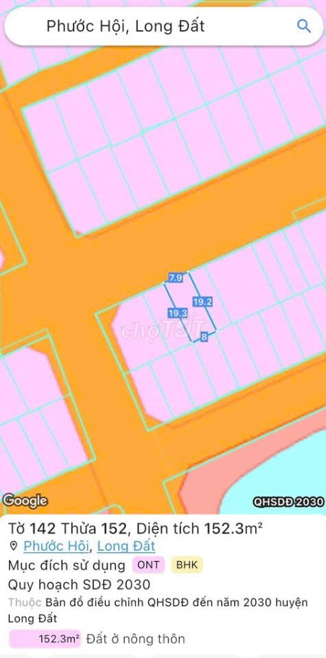 Cần bán Đất đường Tỉnh lộ 44, Xã Lộc An, Diện tích 287m², Giá 3 Tỷ 4
