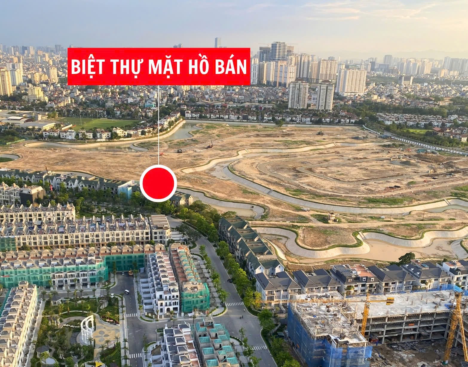 Bán biệt thự mặt hồ K7 Ciputra – nhà còn thô. Mặt tiền 12m. Giá 167 tỷ