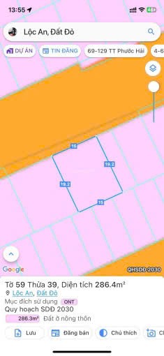 Cần bán Đất đường Tỉnh lộ 44, Xã Lộc An, Diện tích 286m², Giá 1,5 Tỷ 2
